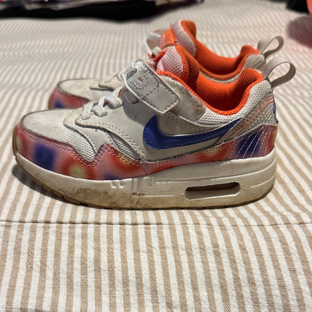 Nike Kids' White and Orange Sneakers